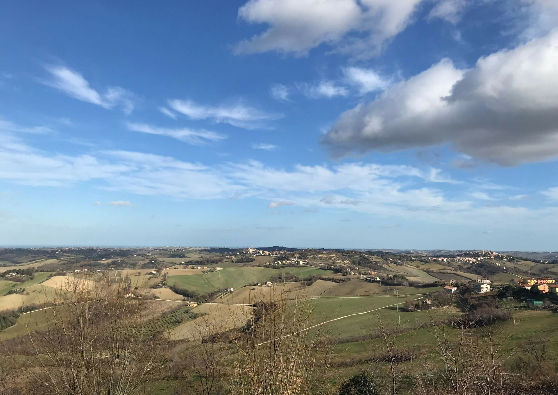 Panoramablick der Region Marken in Italien